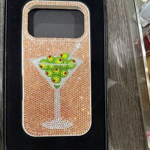 JW PEI Sparkling Martini Phone Case - Gold and Green